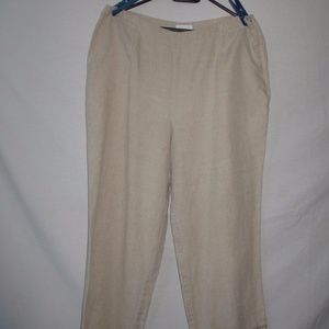 ANKLE LIGHT CHARTER CLUB 16 LINEN PANTS WOMEN`S